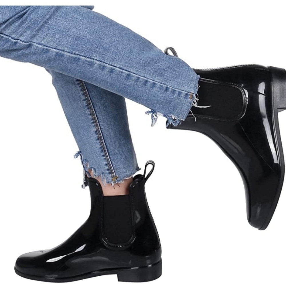 Waterproof Rain Boots Black